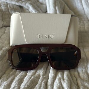 Banbe SUKI Brown Aviator Sunglasses
